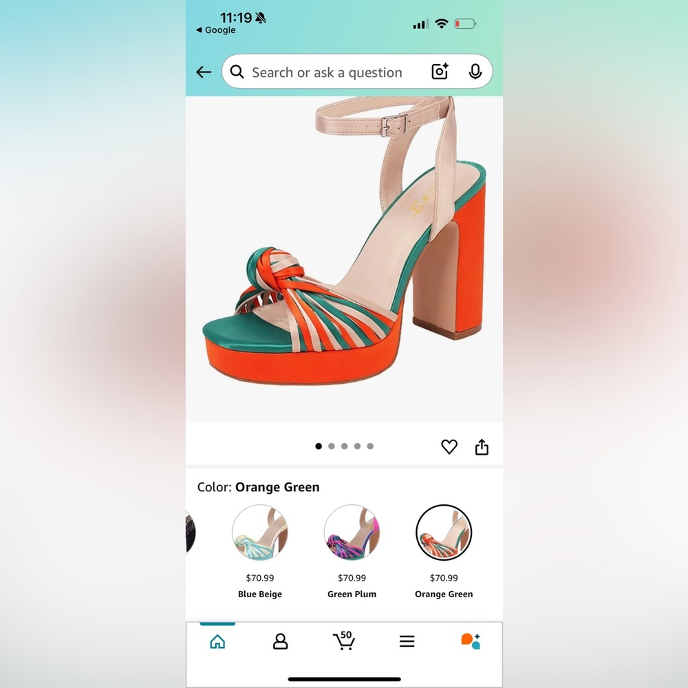 Stylish Multicolor Platform Sandals - image 2